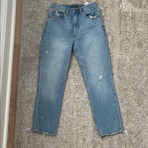 Abercrombie & Fitch Light Blue High Rise Mom Jeans
